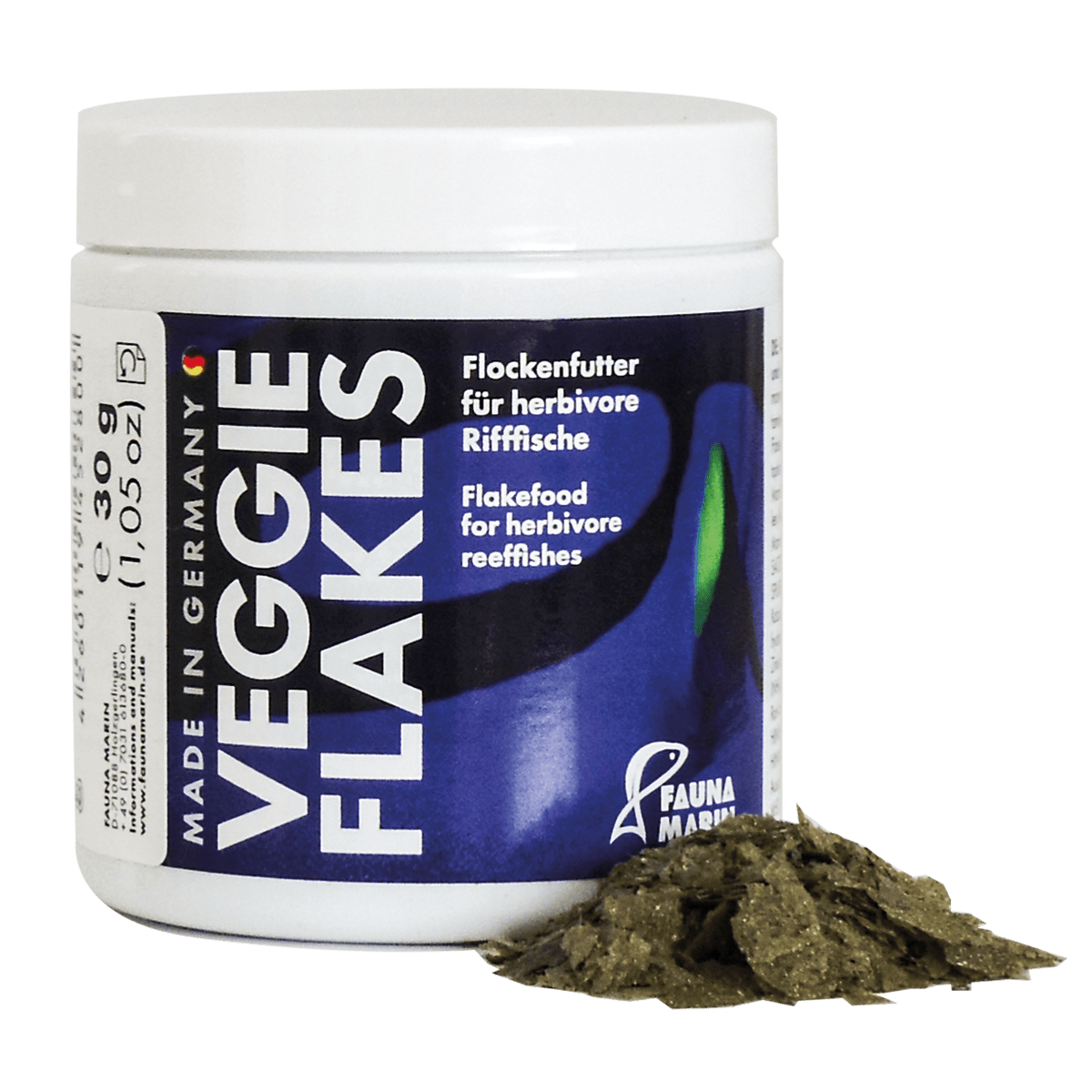 Veggie Flakes - Flockenfutter für herbivore Riffische - 30 g